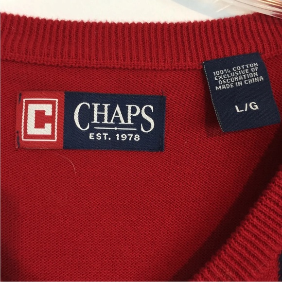 Chaps Vintage Men’s Argyle V Neck Sweater Vest - Picture 3 of 4